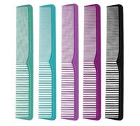 Hohopeti Peine Antiestático Cabello de Nailon Resistente al Calor, Doble Punta, Set de 5 Piezas Multicolor, Herramienta Profesional para Peinar y Cortar, Adecuado para Color Aleatorio