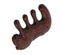 Hohopeti Peine de Masajeador Manual de Sándalo Natural, Compacto y Portátil, Dientes Anchos para Masaje del Cuero Cabelludo, Herramienta Antiestrés para Cuidado Capilar y Bienestar Diario