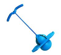 Hohopeti Pelota Saltarina con Asa y Cuerda Antideslizante, Balón de Fitness Resistente de Goma para Ejercicios de Coordinación y Juegos al Aire Libre, Color Azul con Mango Ergonómico