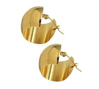 Hohopeti Pendientes Aros Mujer Dorados C Tipo Anchos Colgantes Elegantes para Mujer Joyería de Moda Accesorios Diarios