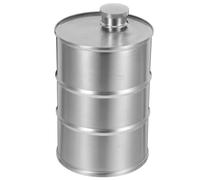 Hohopeti Petaca Diseño Cilíndrico y Uso Versátil Fácil de Limpiar Tipo Barril de Gasolina de 750ml de Acero Inoxidable para Camping y Senderismo