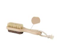 Hohopeti Piedra Volcánica Doble Cara para Pies con Cerdas de Cerda Natural Exfoliante Ergonómico para Eliminar Piel Muerta y Durezas Removedor de Callos para Cuidado de Pies