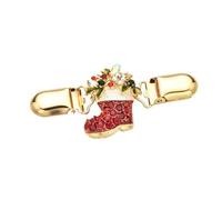 Hohopeti Pinza para Suéter Navideña de Aleación en Forma de Bota de Nieve Accesorio Decorativo para Ropa Mujer Cierre para Chal y Jersey Broche Temático Navidad Obsequio Adecuado