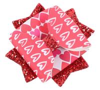 Hohopeti Pinzas Cabello Lazo 2 Piezas Pequeñas en Color Rosa Metálico para Niñas Accesorios Cabello de San Valentín Clips Decorativos para Peinados Infantiles
