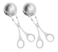 Hohopeti Pinzas Grandes para Hacer Albóndigas de Carne 2 Piezas de Acero Inoxidable Antideslizantes Molde para Bolas de Carne Utensilios de Cocina Prácticos para Uso Doméstico