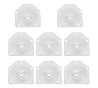 Hohopeti Placas de Montaje para Patas de Muebles 12° Inclinación, Soporte Hexagonal 70x67x1,2 Mm, 8 Unidades sin Tornillos, Accesorio para Elevadores y Fijación de Patas de Sofá y Mesa