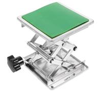Hohopeti Plataforma Elevadora Manual de Acero Inoxidable 10X10 CM Soporte Ajustable y Base Antideslizante para Laboratorio Plataforma de Tijera Resistente y Segura para Equipos de Prueba