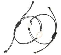 Hohopeti Pulsera a Juego Madre E Hija de Acero Inoxidable y Cuerda Negra Diseño de Corazón Trenzado, Obsequio Original para Madres y Símbolo de Amistad