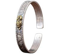 Hohopeti Pulsera Abierta para Hombre con Figura Mitológica China Brazalete Budista Sutra del Corazón Pulsera Creativa de Cadena para Muñeca Decoración de Muñeca