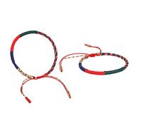 Hohopeti Pulsera Creativa de Hilo Rojo Artesanal Cuatro Colores Pulsera de Mujer para Muñeca y Tobillo Cadena Resistente y Diseño Único