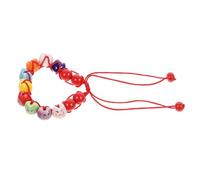 Hohopeti Pulsera de Cuentas de Gato Suerte Ajustable para Mujer Pulsera Roja de Cerámica Suave Estilo Étnico Accesorio Hipoalergénico para Atraer Buena Fortuna y Salud