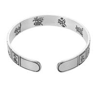 Hohopeti Pulsera Retro de Mahjong con Diseño Abierto Joyería Unisex de Suerte para Celebraciones Brazalete Vintage de Azulejos Tradicionales de Buena Fortuna