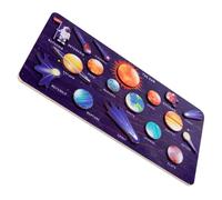 Hohopeti Puzzle de Madera Sistema Solar para Años Educativo Planetas para Preescolar Tablero de Emparejamiento Espacial para Desarrollo Cognitivo y Habilidades Motoras