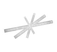 Hohopeti Regla de Medición de Acero Inoxidable Grueso 4 Piezas 15 CM 20 CM 30 CM 40 CM Doble Cara Escala Métrica y Pulgadas Herramienta para Dibujo Técnico Geometría y Uso Escolar