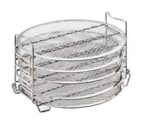 Hohopeti Rejilla para freidora de Aire, Soporte deshidratador de Acero Inoxidable de 5 Capas, Compatible con Ninja Foodi 6,5 y 8 Cuartos, Accesorios para deshidratar Carnes Color Aleatorio