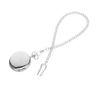 Hohopeti Reloj de Bolsillo de Cuarzo Retro para Hombre con Números Romanos Tapa Abatible Pulida Cadena Resistente Regalo Clásico para Cumpleaños y Navidad
