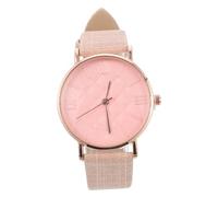 Hohopeti Reloj de Mujer Esfera con Números Clásicos, Correa de Imitación Cuero Rosa, Diseño Ultradelgado y Cómodo para Trabajo y Reuniones