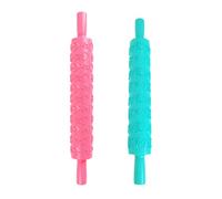 Hohopeti Rodillo de Patrones de Plástico Natural 2 Pcs, Herramienta para Hornear y Moldear Masa y Arcilla, Diseño para Cocina Diy, Utensilio Seguro para Repostería y Estilo Aleatorio