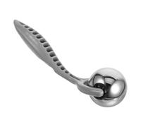 Hohopeti Rodillo Facial de Metal Mango Gris, Herramienta de Masaje Facial Guasha de Acero Inoxidable, Compacto y Portátil para Cuidado Piel y Masaje en Casa y Viajes