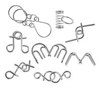 Hohopeti Rompecabezas de Metal para Adultos Paciente, 8 Piezas, Juego de Lógica para Estimular Memoria y Coordinación, Adecuado para Personas Mayores y Terapia Cognitiva