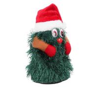 Hohopeti Rotating Musical Christmas Tree Decoration with Singing Dancing Electric Doll Battery Powered Interactive Holiday Toy For Festive Tabletop Accent For Home and Party