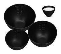 Hohopeti Set de 3 Cuencos de Silicona para Mezclar Mascarillas y Lociones Corporales Varios Tamaños Superficie Lisa y Resistente para Uso Doméstico y Profesional