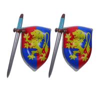 Hohopeti Set de 4 Piezas de Juguetes Inflables para Espadas y Escudos de PVC Azules Accesorios para Disfraces Infantiles y Fiestas Ideales para Juegos al Aire Libre y Recreación Segura