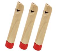 Hohopeti Silbatos de Madera para 3 Piezas, Silbato de Juguete Infantil Pequeño y Ligero, Flauta de Madera para Fiestas y Desarrollo Musical, Regalos Didácticos
