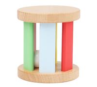 Hohopeti Sonajero De Madera y Rodillo Para Ñiño, Tamaño Pequeño, Ligero y Portátil, Juguete Sensorial Montessori Para Desarrollo Infantil y Coordinación Ojo-mano, 1 Unidad