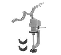 Hohopeti Soporte de Banco Ajustable de Aluminio 360° para Taladro Eléctrico y Amoladora, Abrazadera Multifuncional Base Estable para Bricolaje y Taller Profesional