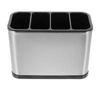 Hohopeti Soporte para Utensilios de Cocina de Acero Inoxidable con Escurridor y Divisor Multiusos Organizador de Cubiertos y Cucharas Soporte Compacto para Cubertería y Utensilios Pequeños