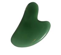 Hohopeti Tablero Guasha de Jade Natural para Masaje Facial y Corporal Herramienta de Raspado con Forma de Corazón Pequeña Promueve Circulación Sanguínea y Mejora Complexión Uso con Aceites
