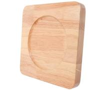 Hohopeti Tapete de Madera Gruesa 20X20 CM Ranura Interior para Cazuelas y Cuencos Base Aislante Térmica Antideslizante para Cocina y Restaurante Soporte Práctico para Ollas Calientes