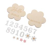 Hohopeti Tarjetas De Madera para El Mes del Recién Nacido Recuerdos para Registrar El Crecimiento Rastreador De Crecimiento Tarjetas De Madera para Anunciar