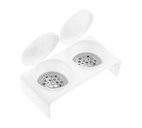 Hohopeti Tazón para Remojo de Uñas Doble con Tapa Diseño de Dos Compartimentos para Líquidos Múltiples Antievaporación para Manicura Profesional y Casa