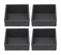 Hohopeti Topes de Cama de Goma Negra, 4 Piezas, 64x58 Mm, Protectores Antideslizantes para Ruedas de Muebles, Copas para Sillas y Camas, Accesorios para Evitar Daños en Suelos de Madera