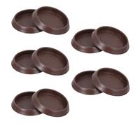 Hohopeti Topes para Muebles Antideslizantes 1-3/4 Redondos Copas de Ruedas Plásticas Color Café 10 Unidades Protectores de Suelo para Sillas Mesas y Sofás Ruedas