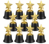 Hohopeti Trofeo Infantil de Plástico Mini de 11,5 Cm, 20 Piezas, Diseño Estrella de Cinco Puntas, Recuerdos de Fiesta y Decoración para Premios Infantiles Reutilizable