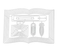 Hohopeti Troqueles de Corte Profesionales de Acero al Carbono Plateado para Manualidades DIY Resistentes y Duraderos Plantilla para Álbumes de Recortes y Tarjetas Creativas