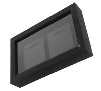 Hohopeti Vitrina de Madera Negra para Medallas, Cuadro para Exhibición de 2 Medallas Deportivas Cubierta de Vidrio Protectora, Marco Profundo para Pared y Escritorio, Expositor de Trofeos