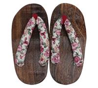 Hohopeti Zuecos Infantiles de Madera de Paulownia Antideslizantes Sandalias Creativas para Calzado Verano Rosa 20 CM para Pies 27-30 Pantuflas Estilo Japonés para Bebés y Estudiantes