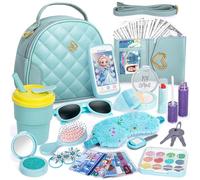 Hohosunlar Bolso Niñas con Accesorios - Bolso Juguetes Maquillaje Falso, Botella de Agua, Billetera Teléfono Llaves, Juguetes Princesa, Regalos de cumpleaños y Navidad para niñas de 3 años