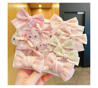 Hohota 10Pcs/Set Big Bow Flower Elastic Hairbands Girls Sweet Hair Ties Fashion Hair Accessories Rubber Band(A8)