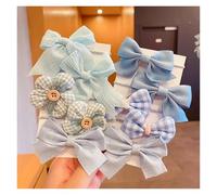 Hohota 10Pcs/Set Big Bow Flower Elastic Hairbands Girls Sweet Hair Ties Fashion Hair Accessories Rubber Band(01)