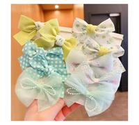 Hohota 10Pcs/Set Big Bow Flower Elastic Hairbands Girls Sweet Hair Ties Fashion Hair Accessories Rubber Band(A3)