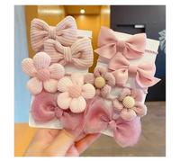 Hohota 10Pcs/Set Big Bow Flower Elastic Hairbands Girls Sweet Hair Ties Fashion Hair Accessories Rubber Band(03)