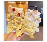 Hohota 10Pcs/Set Big Bow Flower Elastic Hairbands Girls Sweet Hair Ties Fashion Hair Accessories Rubber Band(04)