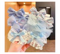 Hohota 10Pcs/Set Big Bow Flower Elastic Hairbands Girls Sweet Hair Ties Fashion Hair Accessories Rubber Band(A6)