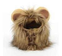 Hohota Funny Pets Clothes Cap Cute Cat Wig Lion Mane Costume Cosplay Kitten Dog Hat with Ears Fancy Party Supplies(S)