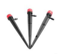 HOHOVYVY 50 goteros de jardín, boquillas de flujo ajustables, rotación de 360 ° para un riego eficiente de las plantas, duradero, plástico PC fácil